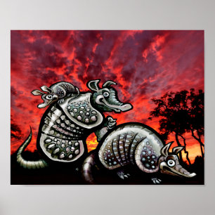 Affiche Armadillos Red Sky