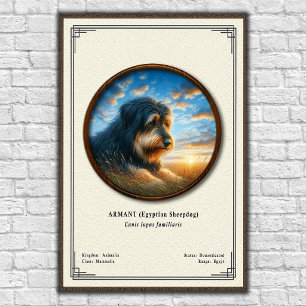 Affiche Armant (chien de berger égyptien) Série de zoologi
