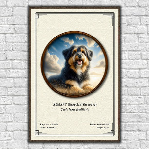 Affiche Armant (chien de berger égyptien) Série de zoologi