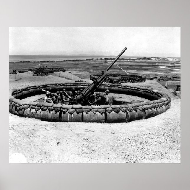 Affiche Arme à feu d'aa sur l'Okinawa (Devant)