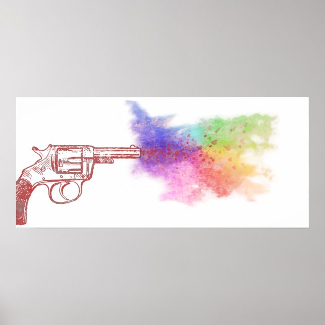 Affiche arme de l'amour : arc-en-ciel : (Devant)