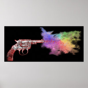 Affiche arme de l'amour : arc-en-ciel :