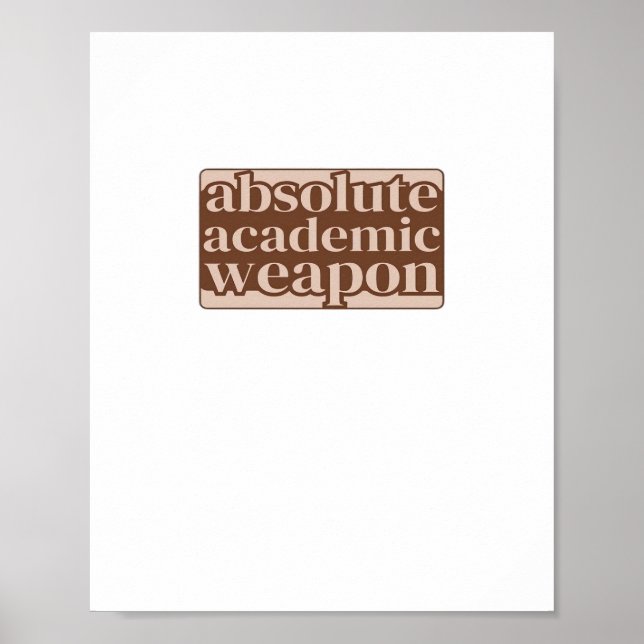 Affiche Arme universitaire absolue classique (Devant)