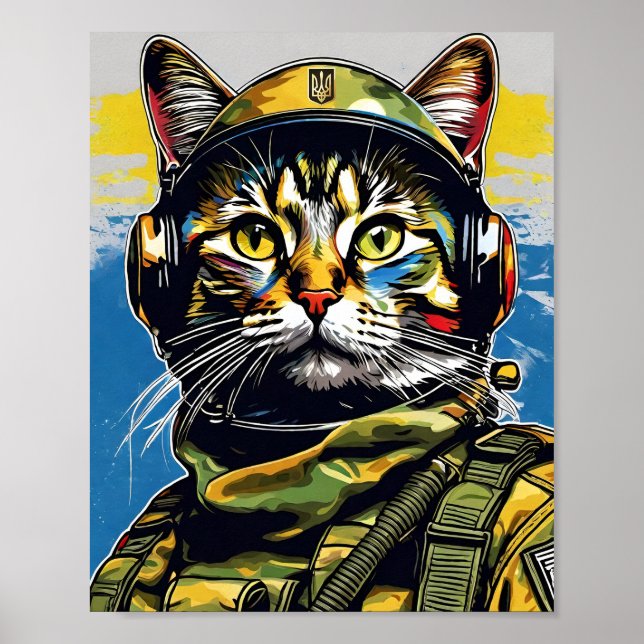Affiche Armée de chats Ukraine (Devant)