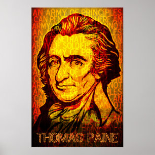 Affiche Armée de copie de Thomas Paine de principes