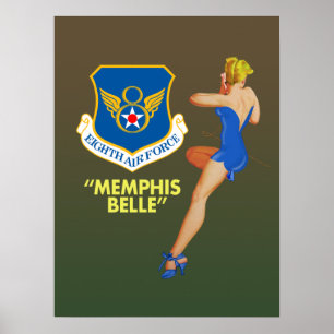 Affiche Armée de l'Air "de belle de Memphis la 8ème"