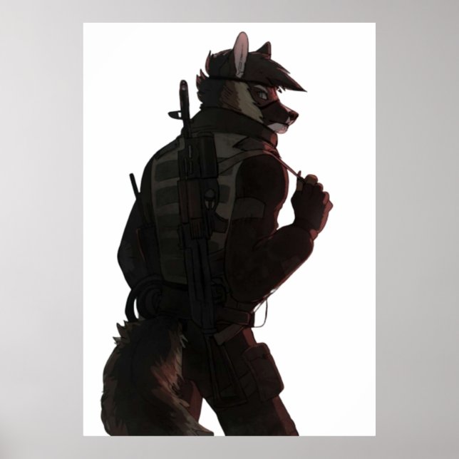 Affiche Armée du loup furry (Devant)