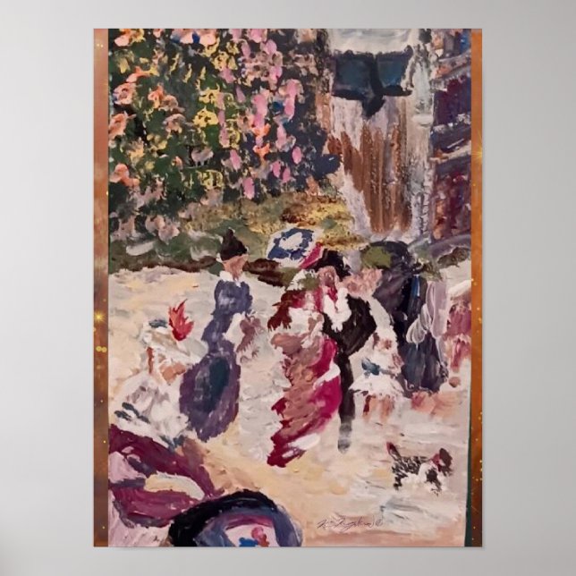 Affiche armoire à cheval de style renoir (Devant)
