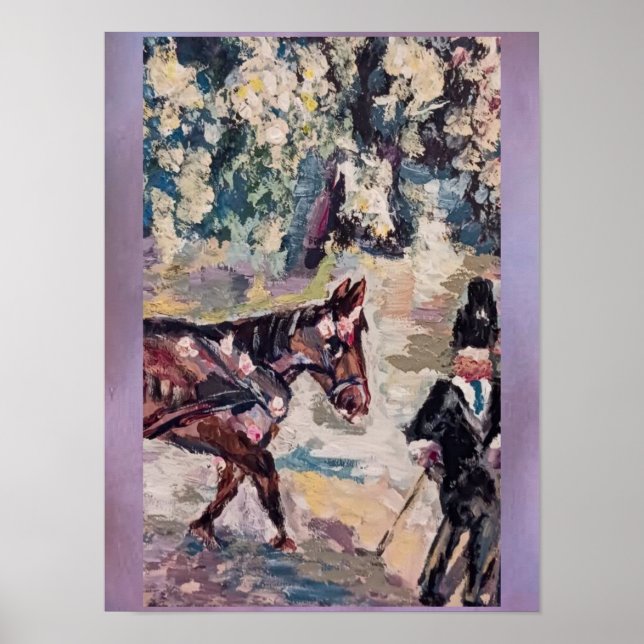 Affiche armoire à cheval de style renoir (Devant)