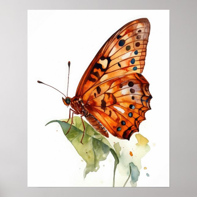 Affiche Armoire d'impression de l'art papillon du Golfe (Devant)