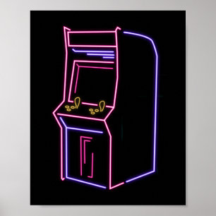 Affiche Armoire Retro 80s 90s NeON Arcade