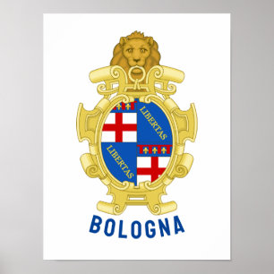 Affiche Armoiries de Bologne - Italie