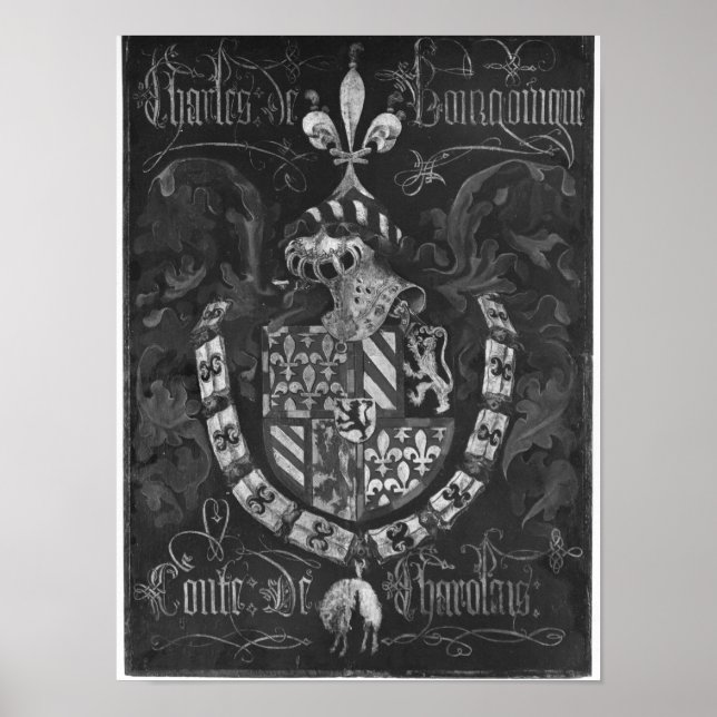 Affiche Armoiries de Charles de Bourgogne (Devant)