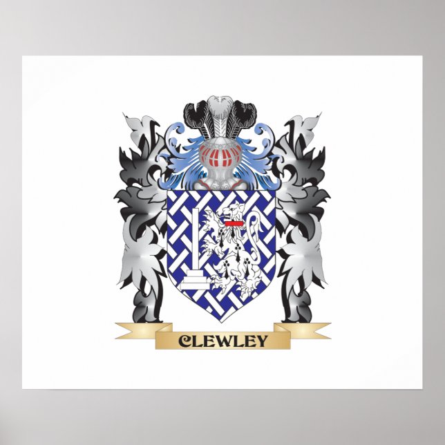 Affiche Armoiries de Clewley - Armoiries de la famille (Devant)
