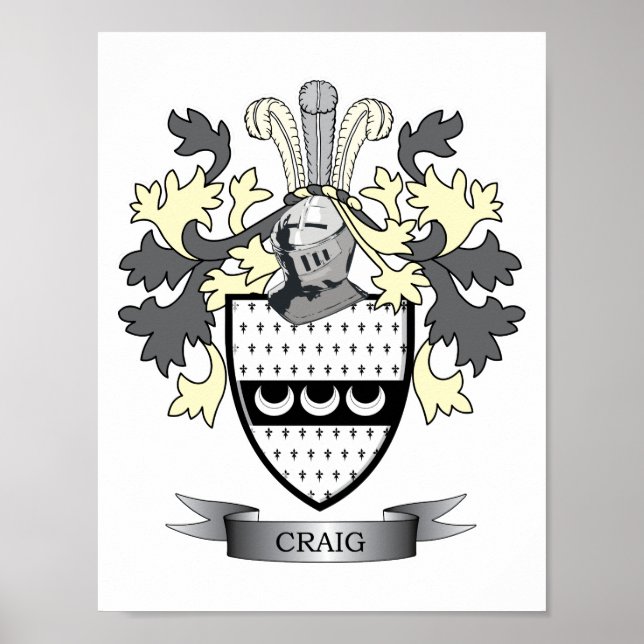 Affiche Armoiries de Craig Family Crest (Devant)