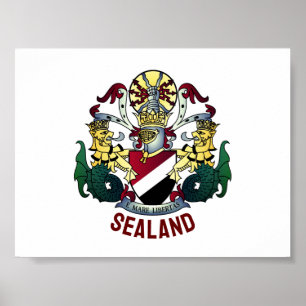 Affiche Armoiries de la Principauté de Sealand