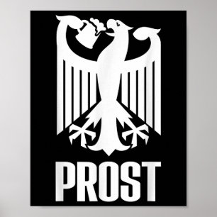 Affiche Armoiries de l'Allemagne Aigle Bière Prost