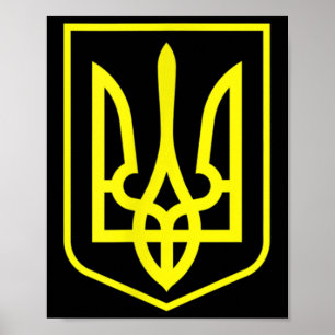 Affiche Armoiries De L'Ukraine Drapeau Graphique Zelensky 