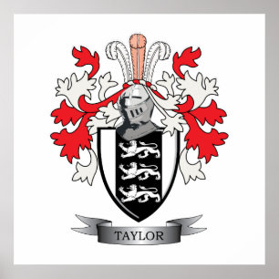 Affiche Armoiries de Taylor Family Crest