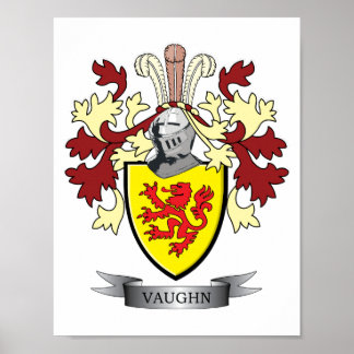 Affiche Armoiries de Vaughn Family Crest