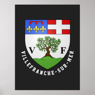 Affiche Armoiries de Villefranche-sur-Mer, France