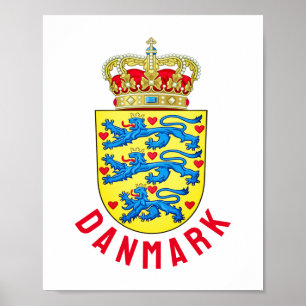 Affiche Armoiries du Danemark