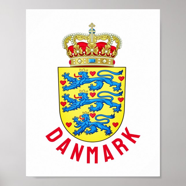 Affiche Armoiries du Danemark (Devant)