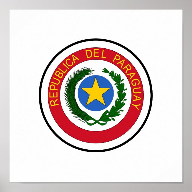 Affiche Armoiries du Paraguay (Devant)