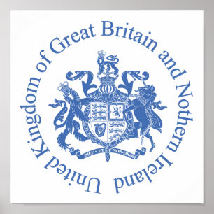 Affiche Armoiries du Royaume-Uni