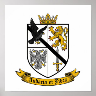 Affiche Armoiries héraldiques d'Audacia et Fides