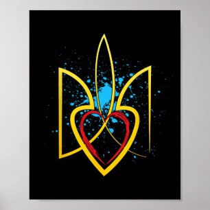 Affiche Armoiries nationales de l'Ukraine ukrainien Kiev H