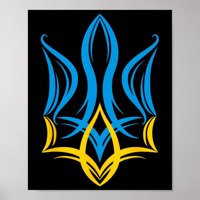 Affiche Armoiries ukrainiennes stylisées  (Devant)