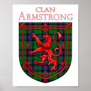 Affiche Armstrong Tartan Scottish Plaid Lion Rampant