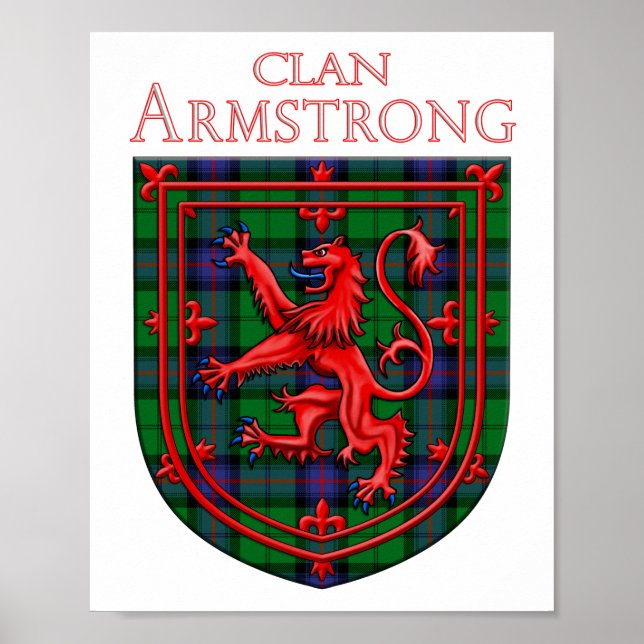 Affiche Armstrong Tartan Scottish Plaid Lion Rampant (Devant)