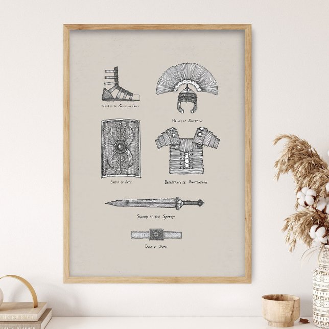 Affiche Armure complète de Dieu, Éphésiens 6:13-17, impres (Créateur téléchargé)