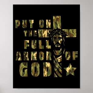 Affiche Armure de camouflage de Dieu Chrétiens Religieux