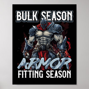 Affiche Armure de saison de prise de masse Saison de gym d