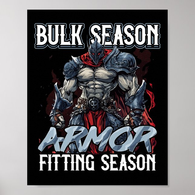 Affiche Armure de saison de prise de masse Saison de gym d (Devant)