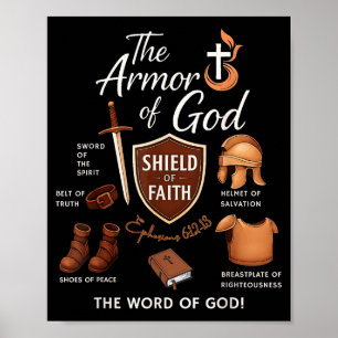 Affiche Armure d'Éphésiens Dieu Écriture Bataille Foi Conc