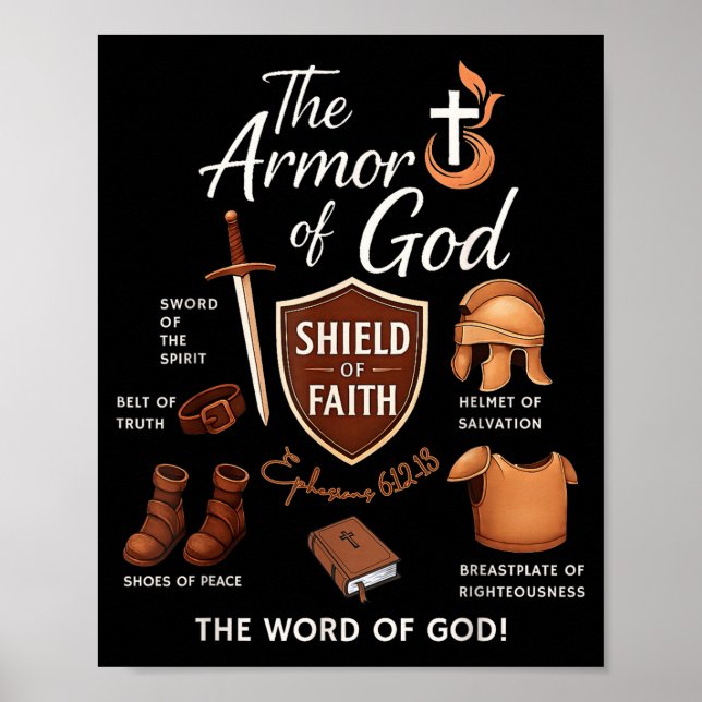 Affiche Armure d'Éphésiens Dieu Écriture Bataille Foi Conc (Devant)