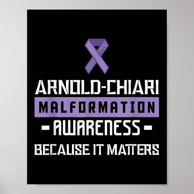 Affiche Arnold Chiari Malformation Guerrier S Sensibilisat (Devant)