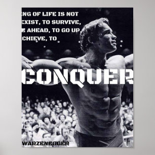 AFFICHE ARNOLD SCHWARZENEGGER - CITE CONQUER