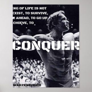 AFFICHE ARNOLD SCHWARZENEGGER - CITE CONQUER