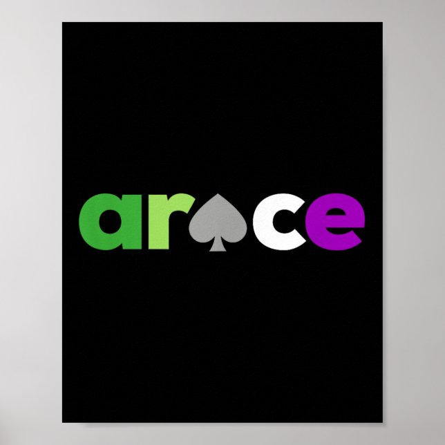 Affiche Aro Ace Pride Spade, Lgbt Aroace, Lgbtq Aromantic (Devant)