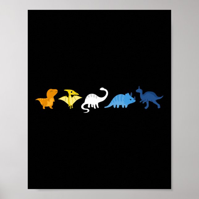 Affiche Aroace Pride Dinosaur, Lgbtq Aro Ace, Joli Aromant (Devant)