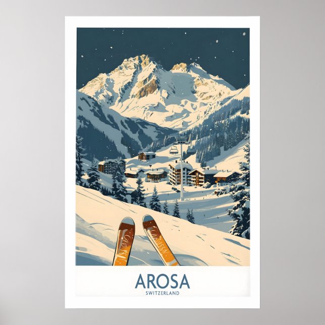 Affiche Arosa Ski Print - Suisse 1 (Devant)
