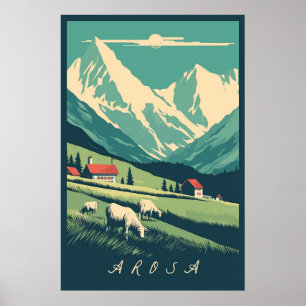 Affiche Arosa, Suisse,
