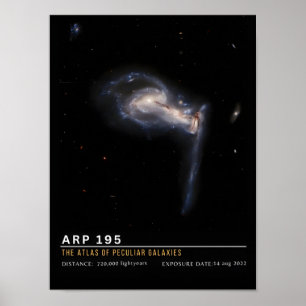 Affiche Arp 195 Atlas des galaxies particulières