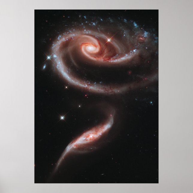 Affiche Arp 273 Galaxies en interaction (télescope Hubble) (Devant)