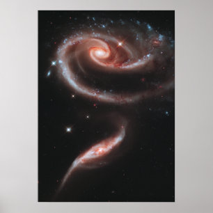 Affiche Arp 273 Galaxies en interaction (télescope Hubble)